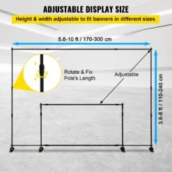 VEVOR Teleskoprohr Hintergrund Ständer Bannerständer DM-ABS Teleskop Hintegrundsystem Anpassungsfähigkeit Hintergrund Ständer Aluminium -Geschäft Für Heimwerkzeuge de2F10CDM ABSZSJ00001V02Foriginal img v82Fbackdrop stand f3