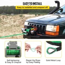 Grünes 5/16IN*100FT Synthetisches Windenseil, Seilwinde, Abschleppseil Für Auto Mit Hülle 14 Grünes 5/16IN*100FT Synthetisches Windenseil, Seilwinde, Abschleppseil Für Auto Mit Hülle -Geschäft Für Heimwerkzeuge de2F5 16X100FTHCJCSS1V02Foriginal img v12Fwinch rope extension f5