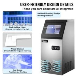 VEVOR Kommerzielle Eiswürfel Maschine, 35kg, Kommerzieller Eiswürfelbereiter, Multifunktional, Perfekt Für Café, Hotels, Bars, Bäckereien, Kaltgetränkeshops Und Andere Lebensmittelindustrien. 14 VEVOR Kommerzielle Eiswürfel Maschine, 35kg, Kommerzieller Eiswürfelbereiter, Multifunktional, Perfekt Für Café, Hotels, Bars, Bäckereien, Kaltgetränkeshops Und Andere Lebensmittelindustrien. -Geschäft Für Heimwerkzeuge de2F68KGSYZBJ00000001V22Foriginal img v92Fcommercial ice maker f5