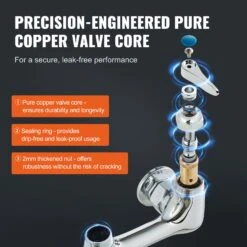 VEVOR Kommerzieller Wasserhahn Mit Vorspülbrause, Küchenarmatur 53 Cm Höhe, 30,5 Cm Schwenkauslauf, Küchenspülenarmatur Zur Wandmontage, Gerät Aus Messing Mit Ausziehbarer Brause, Für 1/2/3-Fach-Spüle 10 VEVOR Kommerzieller Wasserhahn Mit Vorspülbrause, Küchenarmatur 53 Cm Höhe, 30,5 Cm Schwenkauslauf, Küchenspülenarmatur Zur Wandmontage, Gerät Aus Messing Mit Ausziehbarer Brause, Für 1/2/3-Fach-Spüle -Geschäft Für Heimwerkzeuge de2FBGSYCXSLTBGS9X3ACV02Foriginal img v12Fpre rinse faucet f2