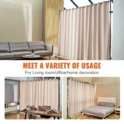 VEVOR Raumteiler Tragbarer Panel-Raumteiler Mit Rollen 118,5"x94,7" Khaki -Geschäft Für Heimwerkzeuge de2FBLP196120INCHJCYWV02Foriginal img v12Froom divider f5