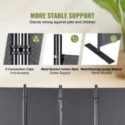 VEVOR Raumteiler, 4-teiliger, Faltbarer Sichtschutz, 224,9 X 30 X 160 Cm, Dunkelgrau -Geschäft Für Heimwerkzeuge de2FBLP488675INCHI8DHV02Foriginal img v12Froom divider f2