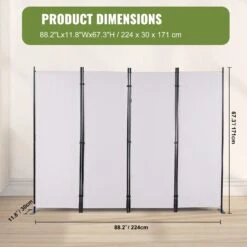 VEVOR Raumteiler, 4-teiliger, Faltbarer Sichtschutz, 224,9 X 30 X 160 Cm, Weiß 15 VEVOR Raumteiler, 4-teiliger, Faltbarer Sichtschutz, 224,9 X 30 X 160 Cm, Weiß -Geschäft Für Heimwerkzeuge de2FBLP488675INCHXDA6V02Foriginal img v12Froom divider f6