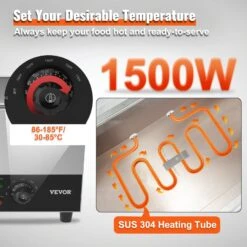 VEVOR Edelstahl Buffetwärmer Speisewärmer 1500 W 3 X 8,8 L Buffetbehälter 176 X 325 X 150 Mm Jede Heizplatte Verwendbar Inkl. Deckel & Ablaufhahn & 11 VEVOR Edelstahl Buffetwärmer Speisewärmer 1500 W 3 X 8,8 L Buffetbehälter 176 X 325 X 150 Mm Jede Heizplatte Verwendbar Inkl. Deckel & Ablaufhahn & -Geschäft Für Heimwerkzeuge de2FBWT338QT1500WDRNAV22Foriginal img v32Fcommercial food warmer f2