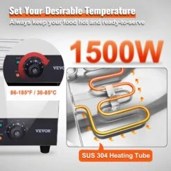 VEVOR Edelstahl Buffetwärmer Speisewärmer 1500 B 6 X 8,8 L Buffetbehälter 176 X 325 X 150 Mm Jeder Behälter Verwendbar Inkl. Deckel & Ablaufhahn & 10 VEVOR Edelstahl Buffetwärmer Speisewärmer 1500 B 6 X 8,8 L Buffetbehälter 176 X 325 X 150 Mm Jeder Behälter Verwendbar Inkl. Deckel & Ablaufhahn & -Geschäft Für Heimwerkzeuge de2FBWT668QT1200WEPJYV22Foriginal img v32Fcommercial food warmer f2