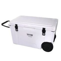 VEVOR Passive Kühlbox Eisbox 65 Qt, Monbile Isolierte Kühlbox Camping Thermobox 40-45 Dosen, Campingbox Kühlschrank Mit Flaschenöffner, Isolierung Kühlbox Tragbar, Eistruhe Cooler Multifunktional