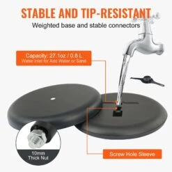 VEVOR Informationsständer Mit Sockel 279 X 216 Mm Infoständer Einstellbare Höhe 820-1250 Mm Posterständer, Robuster Schilderhalter Aufsteller Gefüllt Mit Sand Oder Wasser, Für Displays, Werbung -Geschäft Für Heimwerkzeuge de2FBZJZSDZ8511YJXAQXV02Foriginal img v12Fposter sign stand f3
