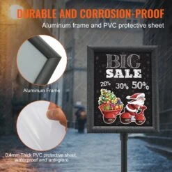 VEVOR Informationsständer Mit Sockel 279 X 216 Mm Infoständer Einstellbare Höhe 820-1250 Mm Posterständer, Robuster Schilderhalter Aufsteller Gefüllt Mit Sand Oder Wasser, Für Displays, Werbung -Geschäft Für Heimwerkzeuge de2FBZJZSDZ8511YJXAQXV02Foriginal img v12Fposter sign stand f4