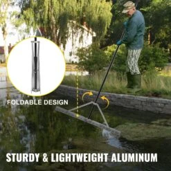 VEVOR Rasenrechen 260x90x18 Cm Rasenharke Aus Aluminium, Garten-Rechen Mit Faltbarem Rechenkopf 15 M Seil & Netzbeutel Zum Entfernen Von Unkraut Algen & Anderen Wasserpflanzen Im Pool Teich Oder See 11 VEVOR Rasenrechen 260x90x18 Cm Rasenharke Aus Aluminium, Garten-Rechen Mit Faltbarem Rechenkopf 15 M Seil & Netzbeutel Zum Entfernen Von Unkraut Algen & Anderen Wasserpflanzen Im Pool Teich Oder See -Geschäft Für Heimwerkzeuge de2FCCB36YCZDK0000001V02Foriginal img v42Fweed rake m100 3