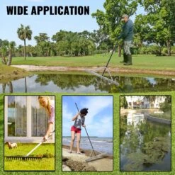 VEVOR Rasenrechen 260x90x18 Cm Rasenharke Aus Aluminium, Garten-Rechen Mit Faltbarem Rechenkopf 15 M Seil & Netzbeutel Zum Entfernen Von Unkraut Algen & Anderen Wasserpflanzen Im Pool Teich Oder See 15 VEVOR Rasenrechen 260x90x18 Cm Rasenharke Aus Aluminium, Garten-Rechen Mit Faltbarem Rechenkopf 15 M Seil & Netzbeutel Zum Entfernen Von Unkraut Algen & Anderen Wasserpflanzen Im Pool Teich Oder See -Geschäft Für Heimwerkzeuge de2FCCB36YCZDK0000001V02Foriginal img v42Fweed rake m100 7