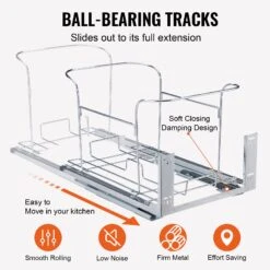 VEVOR Ausziehbarer Abfallsammler, 35 L X 2 Doppelbehälter, Untermontierter Küchenabfallbehälter Mit Schiebe- Und Türmontagesatz, 50 Kg Tragkraft, Ausziehbarer Mülleimer Für Küchenschrank, Spüle Usw. 12 VEVOR Ausziehbarer Abfallsammler, 35 L X 2 Doppelbehälter, Untermontierter Küchenabfallbehälter Mit Schiebe- Und Türmontagesatz, 50 Kg Tragkraft, Ausziehbarer Mülleimer Für Küchenschrank, Spüle Usw. -Geschäft Für Heimwerkzeuge de2FCFLJT70L3535L1MZZV02Foriginal img v22Ftrash can f4
