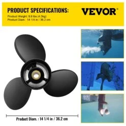 VEVOR 3817469 Außenbordpropeller Bootspropeller 3-Blatt 14 1/4 Durchm. X 21" Teilung 15 VEVOR 3817469 Außenbordpropeller Bootspropeller 3-Blatt 14 1/4 Durchm. X 21" Teilung -Geschäft Für Heimwerkzeuge de2FCLXJH31414X21BJRRV02Foriginal img v12Foutboard propeller f6