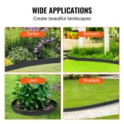 VEVOR Rasenkante 101,6 X 20,3 Cm (3er-Set) Rasenkantenband Aus Stahl Beeteinfassung Beetumrandung Mähkante Geeignet Für Außengärten, Wege, Rasenflächen, Innenhöfe, Straßenränder Und Mehr -Geschäft Für Heimwerkzeuge de2FCPPZ8INCH10F1ZUNBV02Foriginal img v12Fsteel landscape edging f5