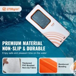 VEVOR Aufblasbares Schwimmdock 4,57x1,98m Dockplattform Mit 1,21x 1,82m Trampolinnetzpool Wassermatte Mit Schwimmender Plattform Und Tragbarer Tasche Und Abnehmbarer Leiter Zum Entspannen Am Pool -Geschäft Für Heimwerkzeuge de2FCQFT15X65BJHLFCW3V02Foriginal img v12Finflatable floating dock f2