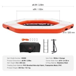 VEVOR Aufblasbares Schwimmdock, Ø 2,6 M, Dockplattform Mit Ø 1,5 M Trampolinnetzpool, Rutschfeste Schwimmende Plattform-Wassermatte Mit Tragbarer Tasche Und Abnehmbarer Leiter Zum Entspannen Am Pool 15 VEVOR Aufblasbares Schwimmdock, Ø 2,6 M, Dockplattform Mit Ø 1,5 M Trampolinnetzpool, Rutschfeste Schwimmende Plattform-Wassermatte Mit Tragbarer Tasche Und Abnehmbarer Leiter Zum Entspannen Am Pool -Geschäft Für Heimwerkzeuge de2FCQFT85FTBJHSP6XXCV02Foriginal img v12Finflatable floating dock f6