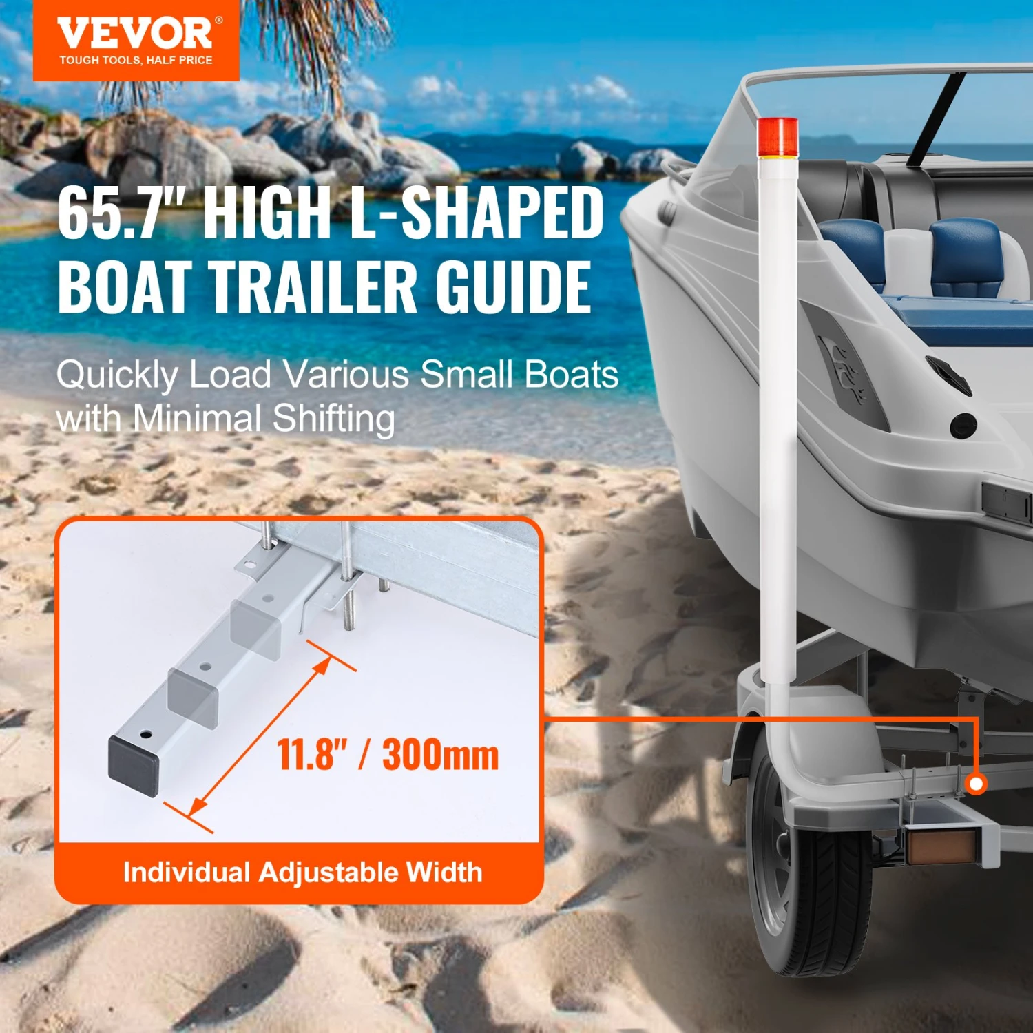 VEVOR 1,57 M Anhängerpfahl Bootsanhänger Kurbelstütze Bootsführung Mit LED-Licht, 30 Cm Einstellbar Boat Trailer Guide-on, Ersatzteile Und Zubehör Für Skiboot Fischerboot Segelbootanhänger 4 VEVOR 1,57 M Anhängerpfahl Bootsanhänger Kurbelstütze Bootsführung Mit LED-Licht, 30 Cm Einstellbar Boat Trailer Guide-on, Ersatzteile Und Zubehör Für Skiboot Fischerboot Segelbootanhänger – Bild 2