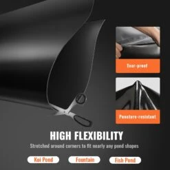 VEVOR Teichfolie 4,6 X 6 M Schwimmteichfolie 1,5 Mm Fischteichfolie EPDM Gartenpoolmembran Dichtungsfolie Gartenteich Folie Geeignet Für Fischteiche Wasserfälle Künstliche Seen Aquakulturfarmen -Geschäft Für Heimwerkzeuge de2FCTFSMHSEPDM15ETKPV02Foriginal img v12Fpond liner f4