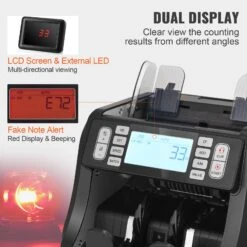 VEVOR Geldzählmaschine, Banknotenzähler Mit UV-, MG-, IR- Und DD-Falschgelderkennung, USD- Und EUR-Geldzählmaschine Mit Additions- Und Batch-Modus, Großes LCD & Externes Display -Geschäft Für Heimwerkzeuge de2FDCJD1UVMGIRDDG7WNV22Foriginal img v12Fmoney counter machine f4