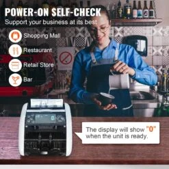 VEVOR Geldzählmaschine, Banknotenzähler Mit UV-, MG-, IR- Und DD-Falschgelderkennung, USD- Und EUR-Geldzählmaschine Mit Großem LCD & Externem Display Für Kleine Unternehmen -Geschäft Für Heimwerkzeuge de2FDCJH1UVMGIRDDFUJ5V22Foriginal img v12Fmoney counter machine f5