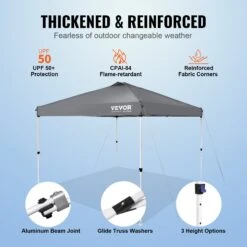 VEVOR Pavillon 304,8x304,8x320cm Gartenzelt 250D PU Silber Beschichtetes Gewebe Faltpavillon Inkl. Aufbewahrungstasche Partyzelt 6-8 Personen Pop Up Zelt Faltzelt Gartenpavillon Für Campingausflug 10 VEVOR Pavillon 304,8x304,8x320cm Gartenzelt 250D PU Silber Beschichtetes Gewebe Faltpavillon Inkl. Aufbewahrungstasche Partyzelt 6-8 Personen Pop Up Zelt Faltzelt Gartenpavillon Für Campingausflug -Geschäft Für Heimwerkzeuge de2FDCSTPS10X10FTASXAV02Foriginal img v12Fpop up canopy f2
