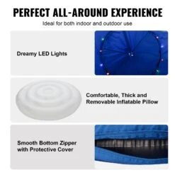 VEVOR Hängende Baumzelt-Deckenschaukel-Hängematte Für Kinder, 46" H X 43,4" Durchmesser. Blau 14 VEVOR Hängende Baumzelt-Deckenschaukel-Hängematte Für Kinder, 46" H X 43,4" Durchmesser. Blau -Geschäft Für Heimwerkzeuge de2FDCZPLSQFB0007C34AV92Foriginal img v12Fhanging tree tent f5