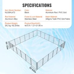 VEVOR Poolzaun, 1,21 X 21,95 M Abnehmbarer Kindersicherheits-Poolzaun, Einfache DIY-Installation, Schwimmbadzaun, 340 G Teslin-PVC-Poolzaunnetz, Schützt Kinder Und Haustiier 15 VEVOR Poolzaun, 1,21 X 21,95 M Abnehmbarer Kindersicherheits-Poolzaun, Einfache DIY-Installation, Schwimmbadzaun, 340 G Teslin-PVC-Poolzaunnetz, Schützt Kinder Und Haustiier -Geschäft Für Heimwerkzeuge de2FDXYCWL472FTH8LOXPV02Foriginal img v32Fpool fence f6