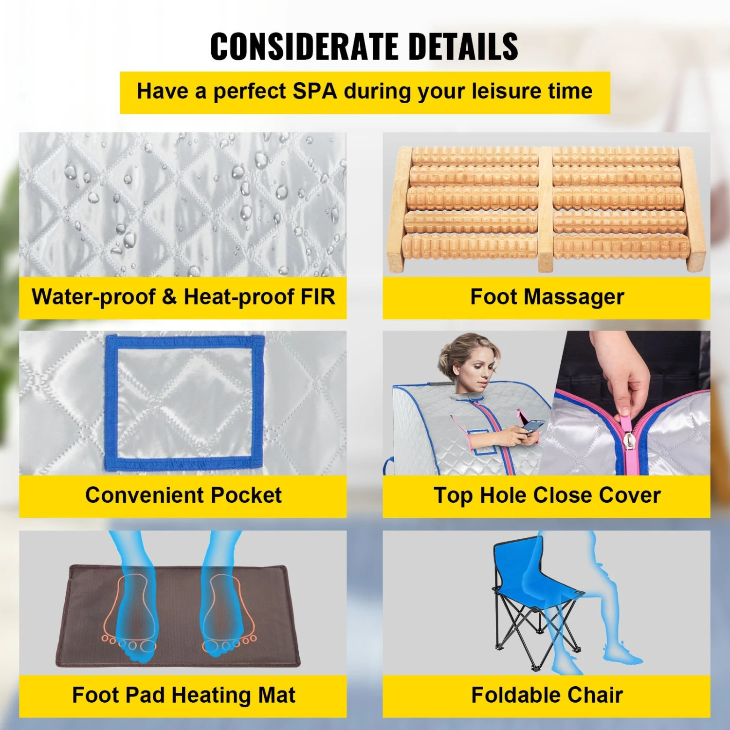 Vevor Infrarot Sauna Tragbare Heizung Sauna Box Dampfkabine Saunaheizung 680w 8 Vevor Infrarot Sauna Tragbare Heizung Sauna Box Dampfkabine Saunaheizung 680w – Bild 6