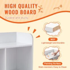 VEVOR Holz Kinderaufbewahrung Cubby Spielzeugaufbewahrung Organizer Mit Bücherregal 5-Cubby Weiß 13 VEVOR Holz Kinderaufbewahrung Cubby Spielzeugaufbewahrung Organizer Mit Bücherregal 5-Cubby Weiß -Geschäft Für Heimwerkzeuge de2FETCWG9848140XOTT5V02Foriginal img v12Fkids storage cubes f4