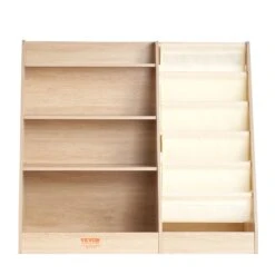 VEVOR 4-stöckiges Bücherregal Aus Holz Für Kinder, Sechsstöckiges Bücherregal, Baby-Aufbewahrungsregal, Bücher- Und Spielzeug-Organizer-Schrank, Für Kinderzimmer, Spielzimmer, Kindergarten