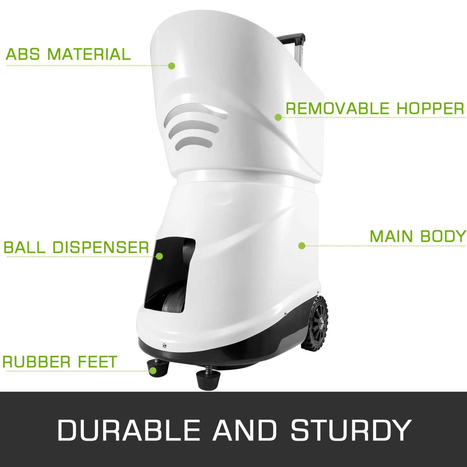 VEVOR 150 Ball Tennisballwerfer Abs Automatischer Ballwerfer Automatischer Tennisballwerfer Für Anfängerprofis(TS06) 3 VEVOR 150 Ball Tennisballwerfer Abs Automatischer Ballwerfer Automatischer Tennisballwerfer Für Anfängerprofis(TS06) – Bild 2