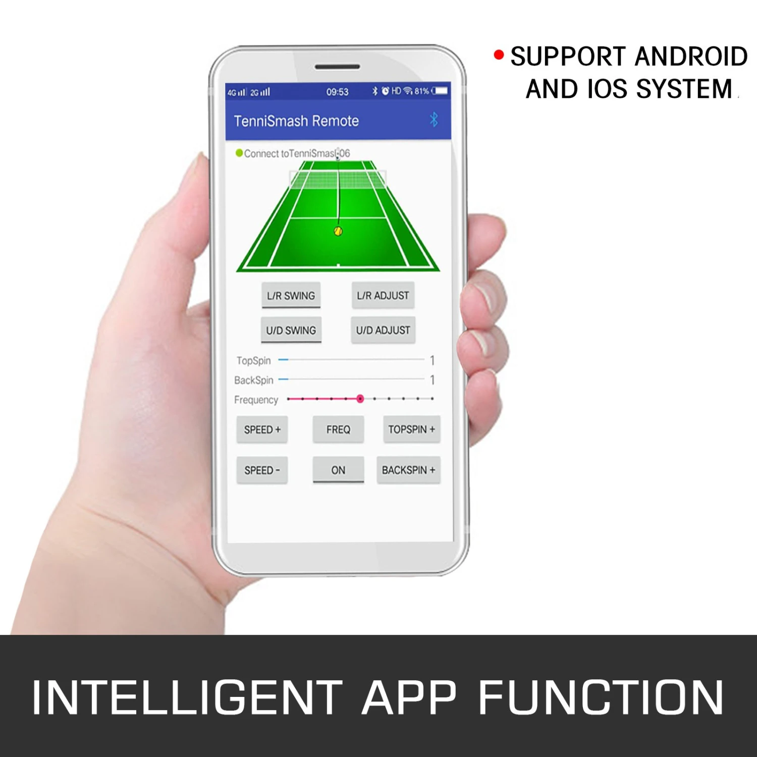 VEVOR 150 Ball Tennisballwerfer Abs Automatischer Ballwerfer Automatischer Tennisballwerfer Für Anfängerprofis(TS06) 5 VEVOR 150 Ball Tennisballwerfer Abs Automatischer Ballwerfer Automatischer Tennisballwerfer Für Anfängerprofis(TS06) – Bild 4