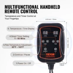 VEVOR 560W Infrarot Saunadecke Sauna Blanket 1-6 Stufen (35°C-85°C) Infrarotdecke 40-Minuten-Fettverbrennung Heizdecke 5-Schicht-Sicherheitsmaterialien Heizmatte Körper Abnehmen Fitness -Geschäft Für Heimwerkzeuge de2FHWSNTPU7171IISCJYV22Foriginal img v32Fsauna blanket f2