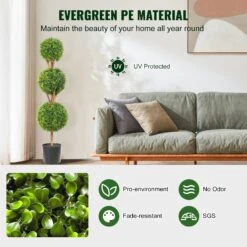 VEVOR Buchsbaumkugel Künstlich 122cm Hoch Garten Deko Buchsbaum Im Blumentopf Kugel Künstlich Buchskugel Kunstpflanze Aus PE, Holz, PP Inkl. 2 Stk. Dekorative LED-Leuchten Und 10 Stk. Ersatzblätter 11 VEVOR Buchsbaumkugel Künstlich 122cm Hoch Garten Deko Buchsbaum Im Blumentopf Kugel Künstlich Buchskugel Kunstpflanze Aus PE, Holz, PP Inkl. 2 Stk. Dekorative LED-Leuchten Und 10 Stk. Ersatzblätter -Geschäft Für Heimwerkzeuge de2FHYMRGXJS48YCU0SG8V02Foriginal img v12Fartificial topiary f2