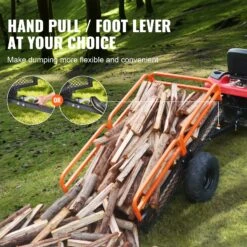 VEVOR Schwerlastbarer Rasentraktor Kippanhänger Mit 680 Kg Tragkraft, Anhängevorrichtung Mit Kippbarer Ladefläche, Anhänger Mit Abklappbaren Seitenwänden, Oranger ATV UTV Kippanhänger Anhänger -Geschäft Für Heimwerkzeuge de2FHYTCWGK15CUFTPB5GV02Foriginal img v22Fdump cart f4