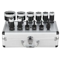 VEVOR Diamant-Kernbohrer-Set, 11-teilig, 6/8/10/20/25/28/32/35/45/50/65 Mm, Diamant-Lochsägen-Set, Mit M14-Anschluss Und Aufbewahrungskoffer Für Trocken Und Nass, Diamantbohrer