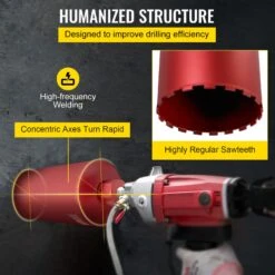 VEVOR Diamant-Kernbohrer, Kernbohrer Mit 10 Zoll/254 Mm Durchmesser, Betonkernbohrer Mit 14 Zoll/355 Mm, Kernbohrer Mit 5/8 Zoll-11 Gewinde, Trocken-/Nassbohrer Mit Klinge, Diamant-Nassbohrer Für Beto -Geschäft Für Heimwerkzeuge de2FJGSKZYC1014IN930OV02Foriginal img v12Fcore drill bit f4