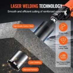 VEVOR Diamantbohrkrone Kernbohrer, 108 Mm Nass-Diamant-Kernbohrer, 355 Mm Bohrtiefe Betonkernbohrer Mit Sägeblatt, 1-1/4 Zoll-7 Innengewinde, Laserschweißen, Diamant-Nasskernbohrer Für Betonziegel 13 VEVOR Diamantbohrkrone Kernbohrer, 108 Mm Nass-Diamant-Kernbohrer, 355 Mm Bohrtiefe Betonkernbohrer Mit Sägeblatt, 1-1/4 Zoll-7 Innengewinde, Laserschweißen, Diamant-Nasskernbohrer Für Betonziegel -Geschäft Für Heimwerkzeuge de2FJGSQXZTSS108Y2FEOV02Foriginal img v12Fdrill core bits f4