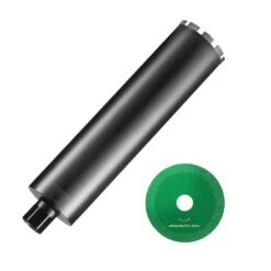 VEVOR Diamantbohrkrone Kernbohrer, 108 Mm Nass-Diamant-Kernbohrer, 355 Mm Bohrtiefe Betonkernbohrer Mit Sägeblatt, 1-1/4 Zoll-7 Innengewinde, Laserschweißen, Diamant-Nasskernbohrer Für Betonziegel