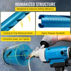 VEVOR Trockenkernbohrer, 1,5 Zoll / 38,1 Mm Durchmesser, 5/8 Zoll-11 Gewinde, 9,5 Zoll / 241,3 Mm Tiefe, Diamantbohrwerkzeug Mit Führungsbohrer Und 4,5 Zoll Klinge, Lochsägen-Bits Für Mauerwerk 13 VEVOR Trockenkernbohrer, 1,5 Zoll / 38,1 Mm Durchmesser, 5/8 Zoll-11 Gewinde, 9,5 Zoll / 241,3 Mm Tiefe, Diamantbohrwerkzeug Mit Führungsbohrer Und 4,5 Zoll Klinge, Lochsägen-Bits Für Mauerwerk -Geschäft Für Heimwerkzeuge de2FJJGS11.59.5IN2XH6V02Foriginal img v12Fcore drill bit f4