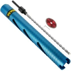 VEVOR Trockenkernbohrer, 1,5 Zoll / 38,1 Mm Durchmesser, 5/8 Zoll-11 Gewinde, 9,5 Zoll / 241,3 Mm Tiefe, Diamantbohrwerkzeug Mit Führungsbohrer Und 4,5 Zoll Klinge, Lochsägen-Bits Für Mauerwerk