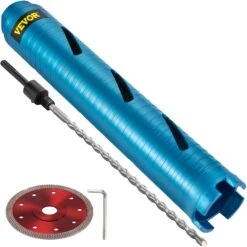 VEVOR Kernbohrer, 2 Zoll / 50,8 Mm Durchmesser, 5/8 Zoll-11 Gewinde, 9,5 Zoll / 241,3 Mm Tiefe, Diamant-Trockenbohrwerkzeug Mit Führungsbohrer Und 4,5 Zoll Klinge, Lochsägen-Bits