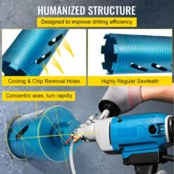 VEVOR Kernbohrer, 101,6 Mm Durchmesser, 5/8 Zoll-11 Schaftdorn Mit Führungsbohrer Und 4,5 Zoll Klinge, 241,3 Mm Tiefe, Diamant-Trockenbohrwerkzeug, Lochsägen-Bits Für Mauerwerk 13 VEVOR Kernbohrer, 101,6 Mm Durchmesser, 5/8 Zoll-11 Schaftdorn Mit Führungsbohrer Und 4,5 Zoll Klinge, 241,3 Mm Tiefe, Diamant-Trockenbohrwerkzeug, Lochsägen-Bits Für Mauerwerk -Geschäft Für Heimwerkzeuge de2FJJGSKZ149.5INEAHJV02Foriginal img v12Fcore drill bit f4