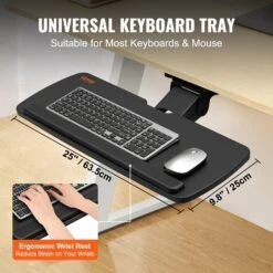 VEVOR Tastaturablage Unter Dem Schreibtisch Große 250 X 635 Mm, Tastaturablage 0-220 Mm Höhe Einstellbar, Tastaturablage Keyboard, Tastaturauszug Für Büro, Zu Hause Usw. 11 VEVOR Tastaturablage Unter Dem Schreibtisch Große 250 X 635 Mm, Tastaturablage 0-220 Mm Höhe Einstellbar, Tastaturablage Keyboard, Tastaturauszug Für Büro, Zu Hause Usw. -Geschäft Für Heimwerkzeuge de2FJPBMDF0000000AC01V02Foriginal img v12Fkeyboard tray f2