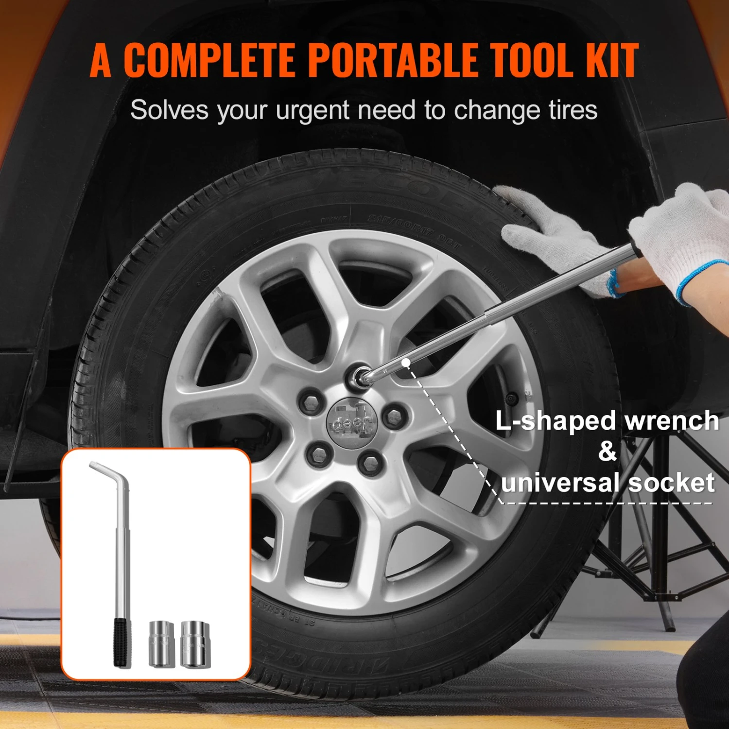 VEVOR Scherenwagenheber Manuell Auto-Scherenwagenheber 2,5 T, Wagenheber Mit Schlagschrauber, Werkzeugkasten, Handkurbel, 95–435 Mm Hubbereich Wagenheber Für PKW, SUV, Limousine Usw. 6 VEVOR Scherenwagenheber Manuell Auto-Scherenwagenheber 2,5 T, Wagenheber Mit Schlagschrauber, Werkzeugkasten, Handkurbel, 95–435 Mm Hubbereich Wagenheber Für PKW, SUV, Limousine Usw. – Bild 4