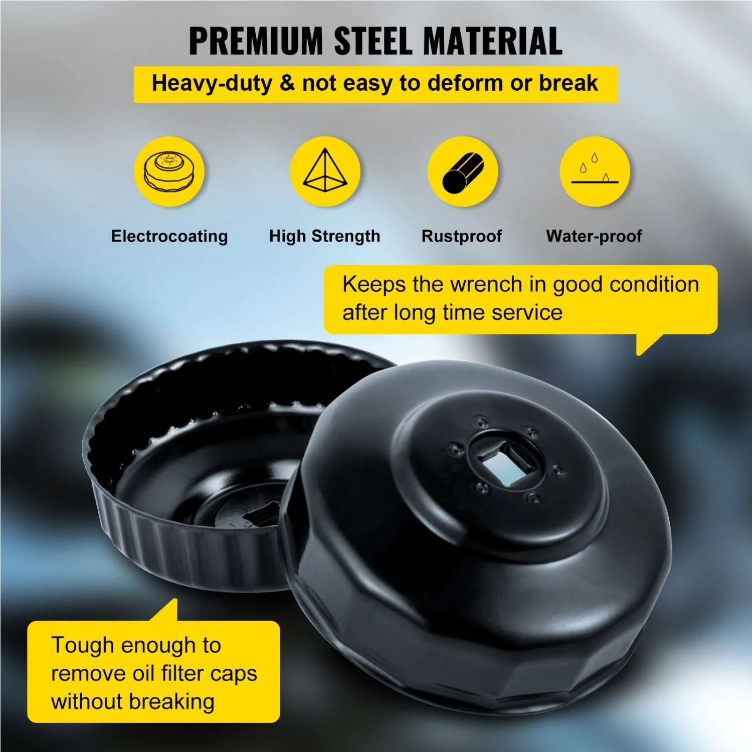 VEVOR 30-teiliger Ölfilter-Steckschlüsselsatz Ölfilterkappenschlüssel 3/8" 6 VEVOR 30-teiliger Ölfilter-Steckschlüsselsatz Ölfilterkappenschlüssel 3/8" – Bild 4