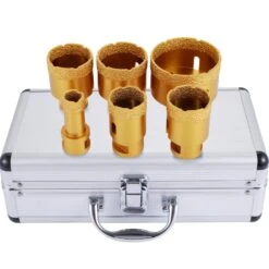 VEVOR Lochsägensatz Diamantbohrer Lochsägen-Set Fliesenbohrer Diamantbohrer 6 Stk 20/35/40/45/50/68 Mm Diamantbohrkrone Fliesenbohrer