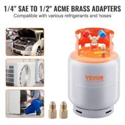 VEVOR Kältemittel Rückgewinnungsbehälter 30 Lbs 400 Psi Wiederverwendbarer Zylindertank Φ 250 X 390 Mm Kältemittel-Rückgewinnungsbehälter Orange Kältemittel-Rückgewinnungsbehälter Aus HP295 Stahl -Geschäft Für Heimwerkzeuge de2FLMHSGWFDK3014DZJGV02Foriginal img v12Frefrigerant recovery tank f2