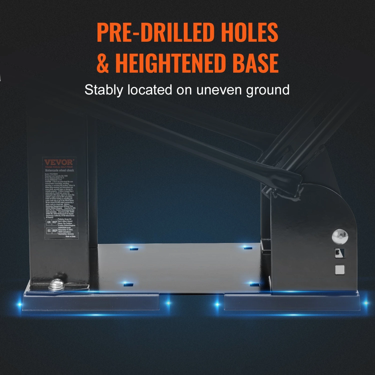 VEVOR Motorrad-Reifenkeil-Nest-Halterung, Abnehmbar, Verstellbar, Universell 6 VEVOR Motorrad-Reifenkeil-Nest-Halterung, Abnehmbar, Verstellbar, Universell – Bild 4