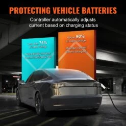 VEVOR Typ2 EV Ladekabel 16A 3,68kW(einphasig)/11kW(dreiphasig) Elektroauto Ladegerät IP66 Wallbox 7,5m Kabel Ladekabel 4 Stufen Der Stromanpassung (16A/13A/10A/8A) Ladegerät CEE 16-Stecker -Geschäft Für Heimwerkzeuge de2FOGBXC11KWWIFIVDUMV22Foriginal img v22Fev charger f3