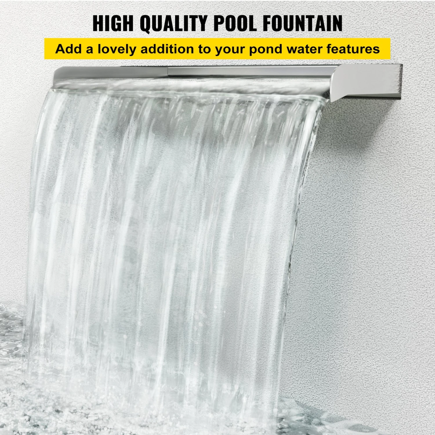 VEVOR Schwalldusche Pool Wasserfall Poolfontäne 59,1x4,5x3,1 Poolbrunnen 1,3 Wasserfontäne 0,87 Dekoration Gartenteich 4 VEVOR Schwalldusche Pool Wasserfall Poolfontäne 59,1x4,5x3,1 Poolbrunnen 1,3 Wasserfontäne 0,87 Dekoration Gartenteich – Bild 2